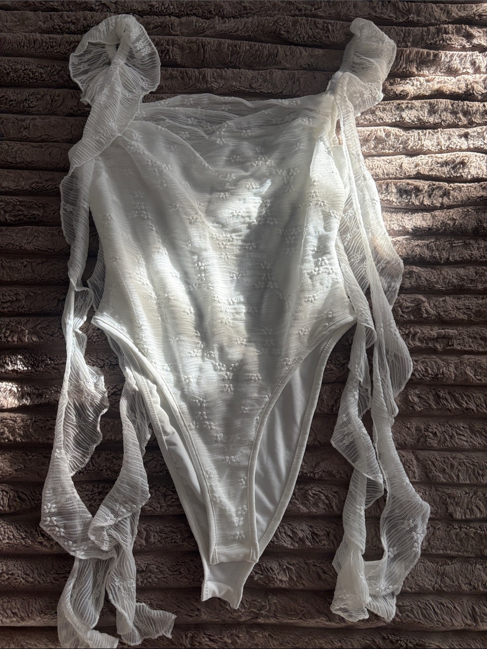White Lacey body suit